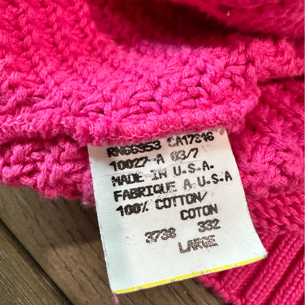 Head Women’s Cable Knit Crew Neck Sweater Size Large Pink - Picture 8 of 8